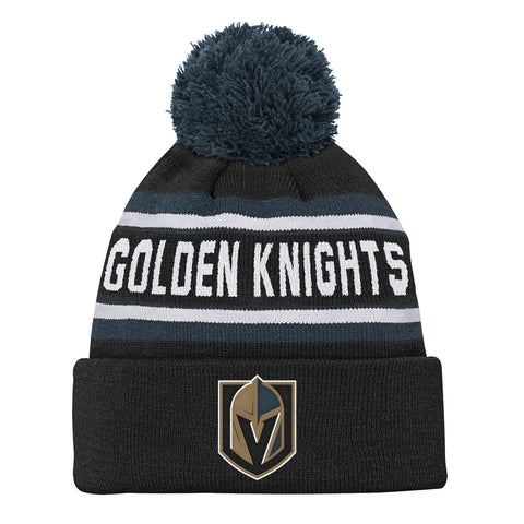 VEGAS GOLDEN KNIGHTS YOUTH JACQUARD CUFFED KNIT POM TOQUE