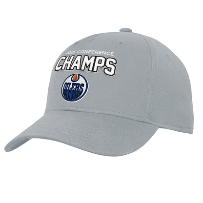 OUTERSTUFF EDMONTON OILERS 2025 CONFERENCE CHAMPS YOUTH GREY HAT
