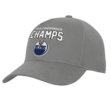 Outerstuff Edmonton Oilers 2025 NHL Conference Champions Youth Grey Hat