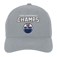 OUTERSTUFF EDMONTON OILERS 2025 CONFERENCE CHAMPS YOUTH GREY HAT