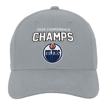 OUTERSTUFF EDMONTON OILERS 2025 CONFERENCE CHAMPS YOUTH GREY HAT
