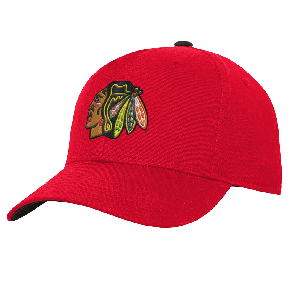 Outerstuff Chicago Blackhawks Youth Precurved Red Snapback Hat