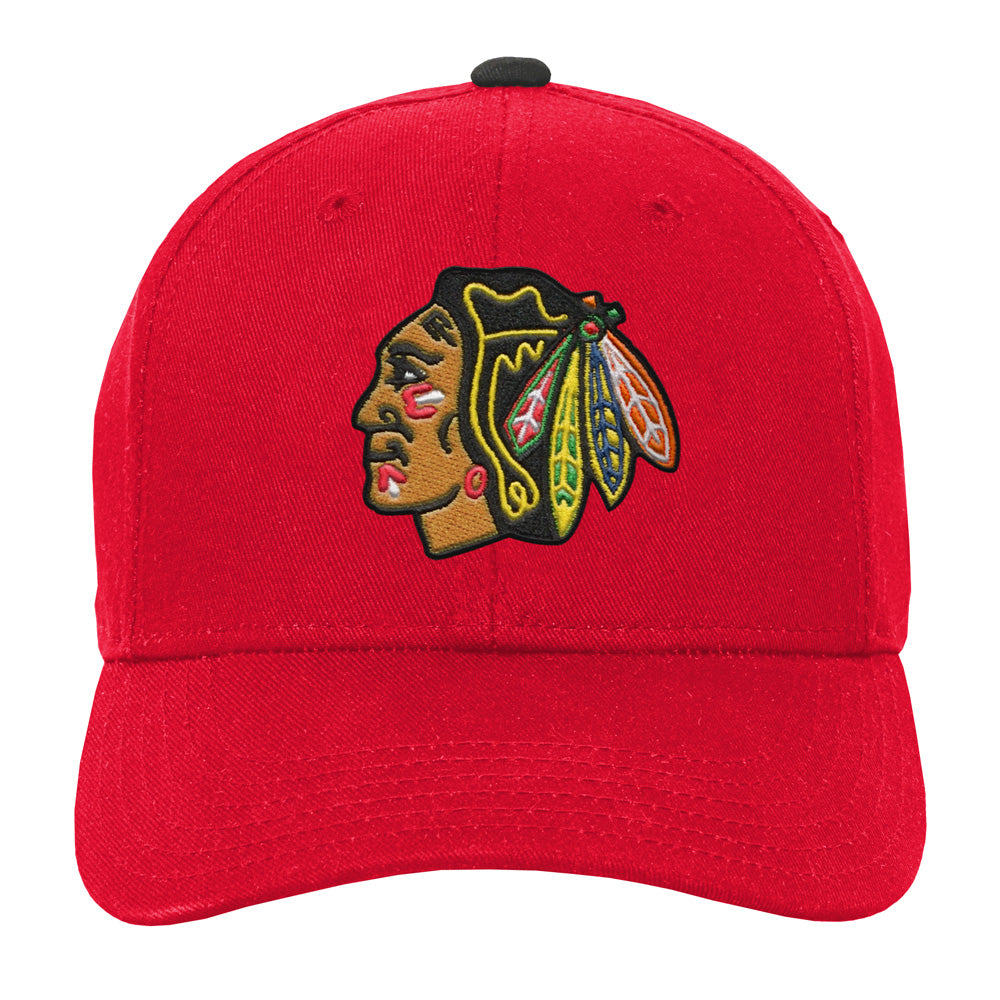 Outerstuff Chicago Blackhawks Youth Precurved Red Snapback Hat