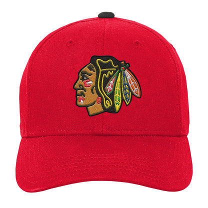 Outerstuff Chicago Blackhawks Youth Precurved Red Snapback Hat