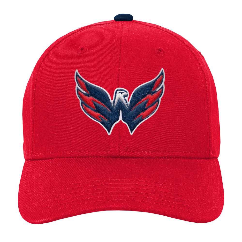 Outerstuff Washington Capitals Youth Precurved Red Snapback Hat