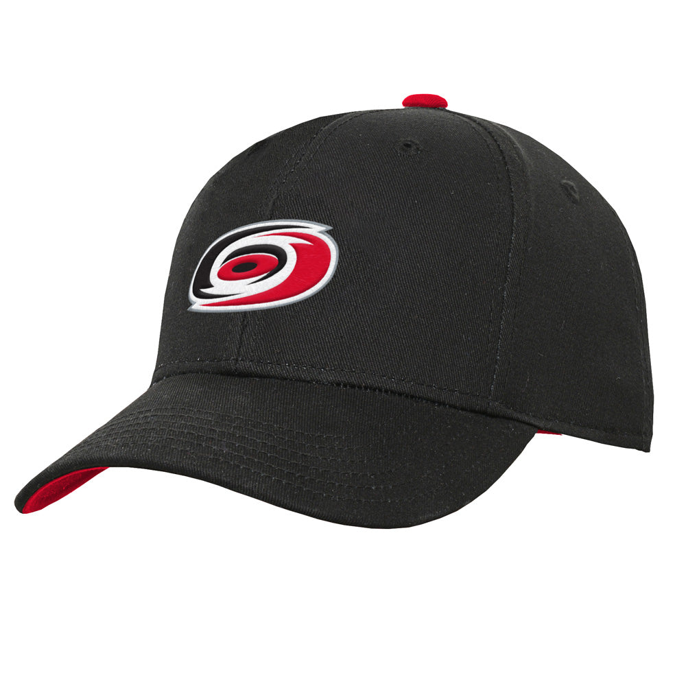 Outerstuff Carolina Hurricanes Youth Precurved Black Snapback Hat