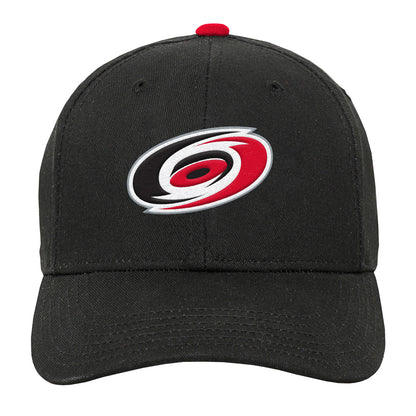 Outerstuff Carolina Hurricanes Youth Precurved Black Snapback Hat