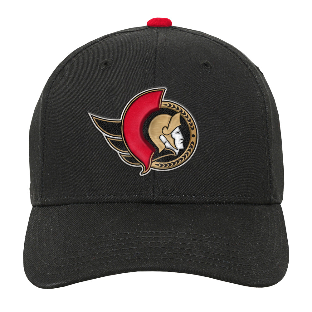 Outerstuff Ottawa Senators Children's Precurved Black Snapback Hat