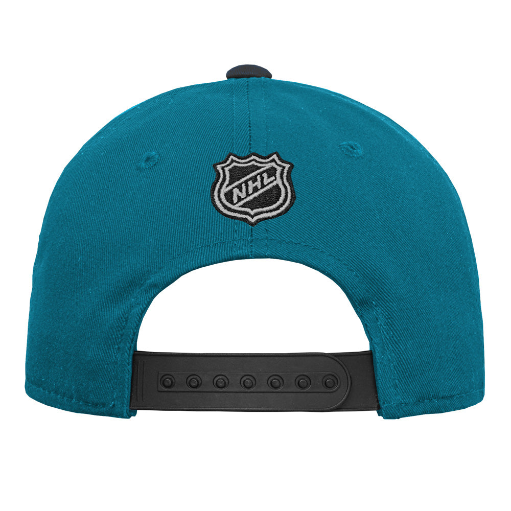 Outerstuff San Jose Sharks Youth Precurved Teal Snapback Hat