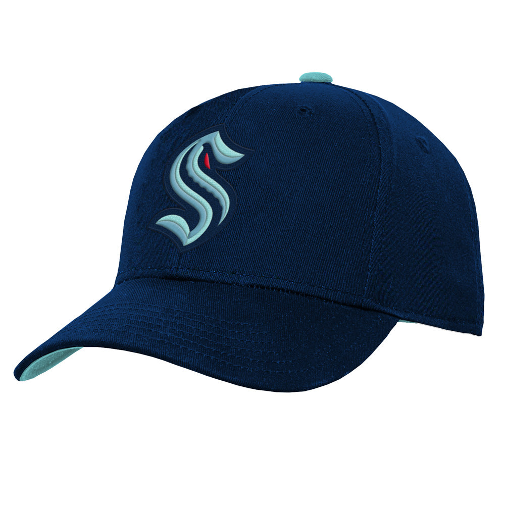 Outerstuff Seattle Kraken Youth Precurved Navy Snapback Hat