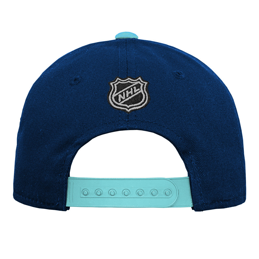 Outerstuff Seattle Kraken Youth Precurved Navy Snapback Hat