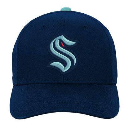 Outerstuff Seattle Kraken Youth Precurved Navy Snapback Hat