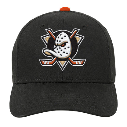 Outerstuff Anaheim Ducks Youth Precurved Black Snapback Hat