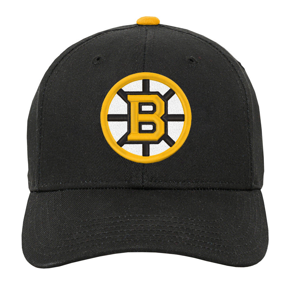 Outerstuff Boston Bruins Youth Precurved Black Snapback Hat
