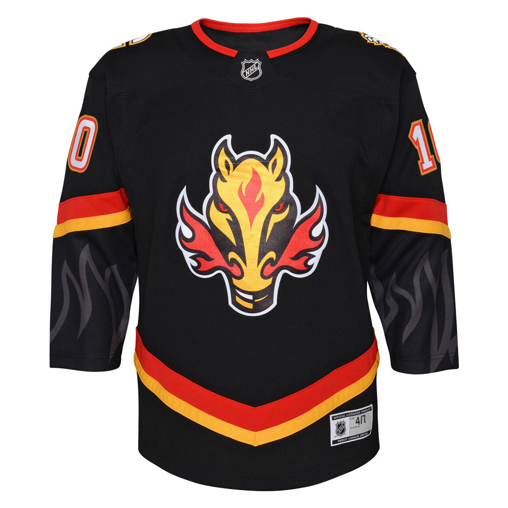 CALGARY FLAMES JONATHAN HUBERDEAU YOUTH PREMIER ALTERNATE BLACK JERSEY
