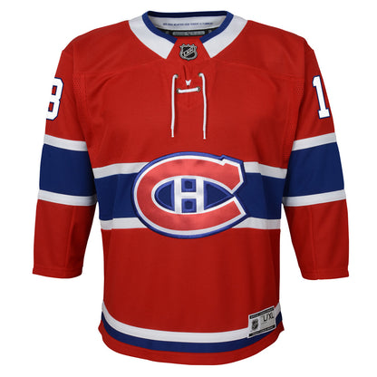 Youth Montreal Canadiens Premier Cole Caufield Red Jersey