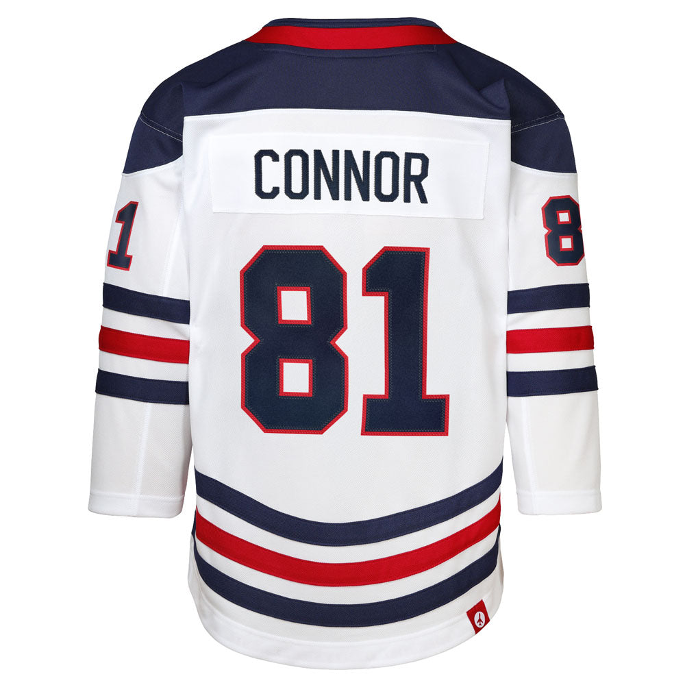 Outerstuff Winnipeg Jets Kyle Connor 2026 Heritage Classic Youth White Jersey