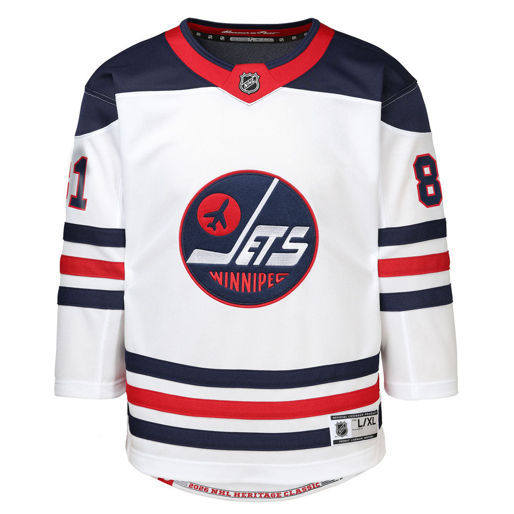 Outerstuff Winnipeg Jets Kyle Connor 2026 Heritage Classic Youth White Jersey