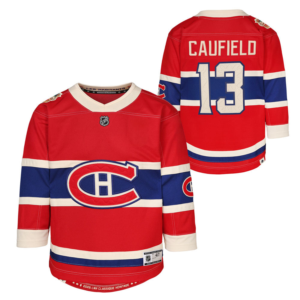 Outerstuff Montreal Canadiens Cole Caufield 2026 Heritage Classic Children's Red Jersey