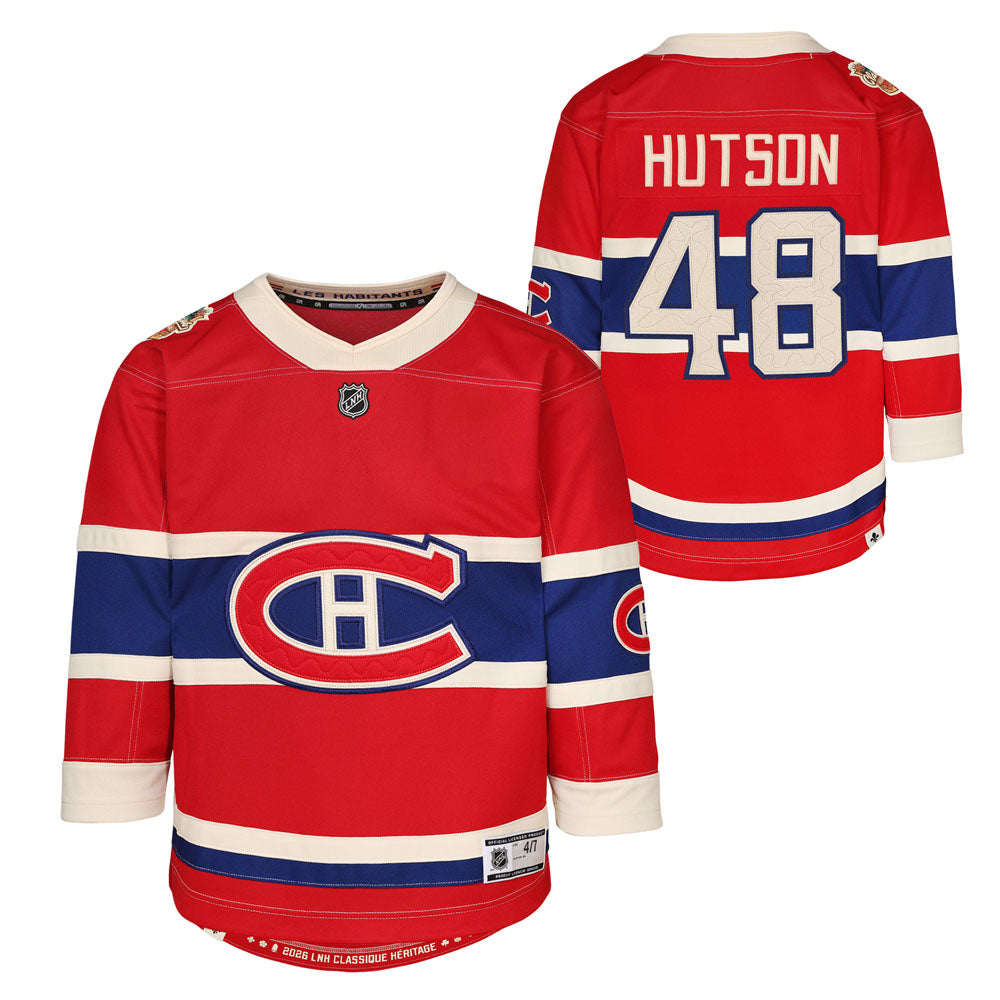 Outerstuff Montreal Canadiens Lane Hutson 2026 Heritage Classic Children's Red Jersey