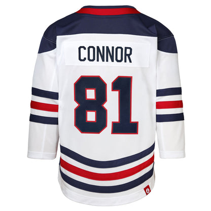 Outerstuff Winnipeg Jets Kyle Connor 2026 Heritage Classic Children's White Jersey