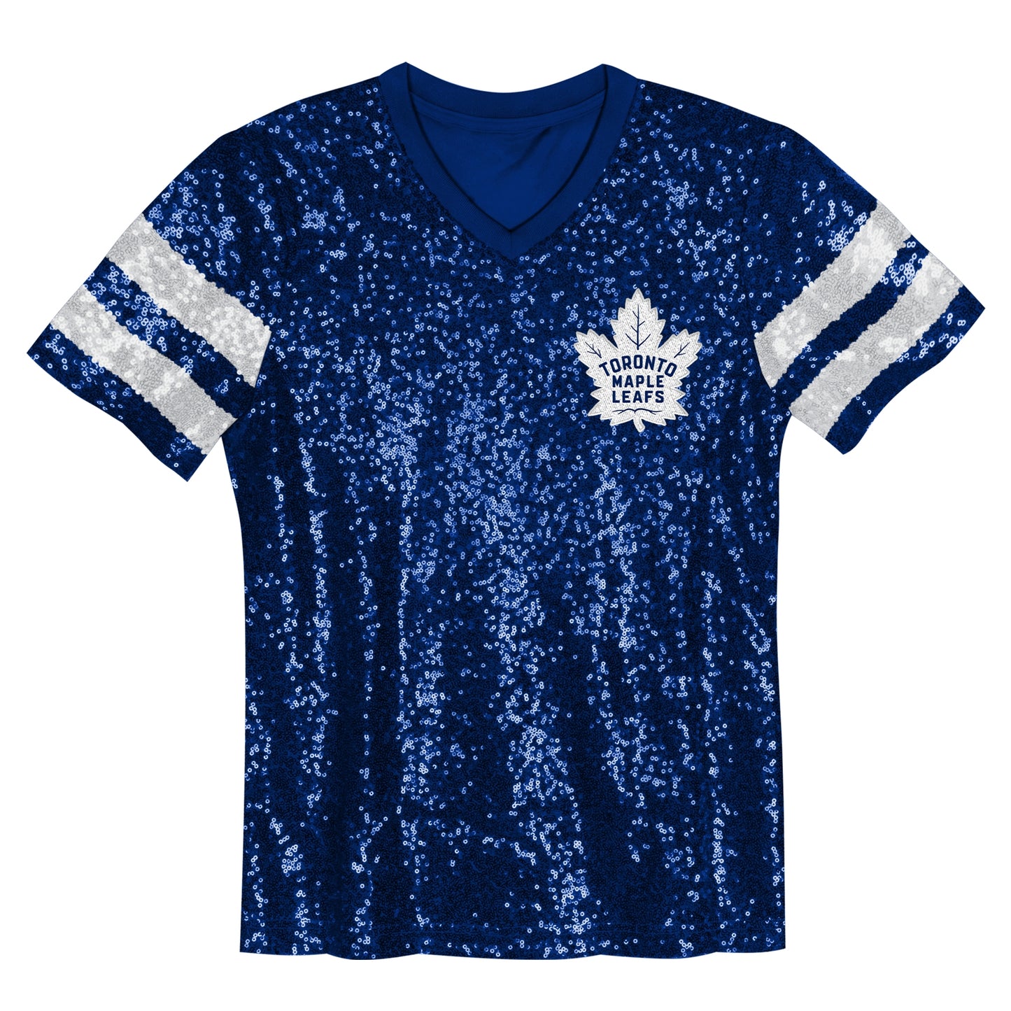 Girl's Maple Leafs Glam Sequined T-Shirt