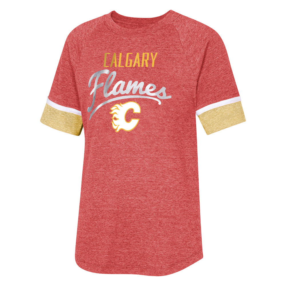 Outerstuff Calgary Flames Conqueress Girl's Red T Shirt