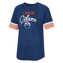 Outerstuff Edmonton Oilers Conqueress Girl's Blue T Shirt