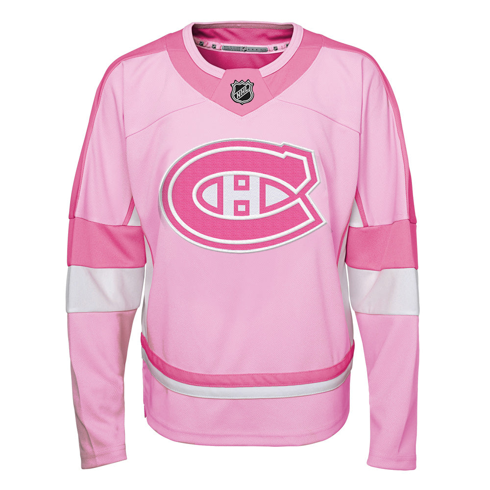 Outerstuff Montreal Canadiens Youth Pink Fashion Jersey
