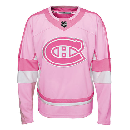 Outerstuff Montreal Canadiens Youth Pink Fashion Jersey