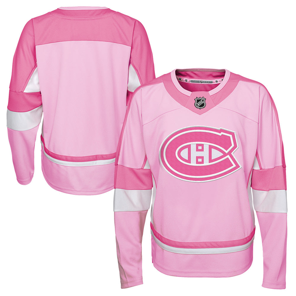 Outerstuff Montreal Canadiens Youth Pink Fashion Jersey