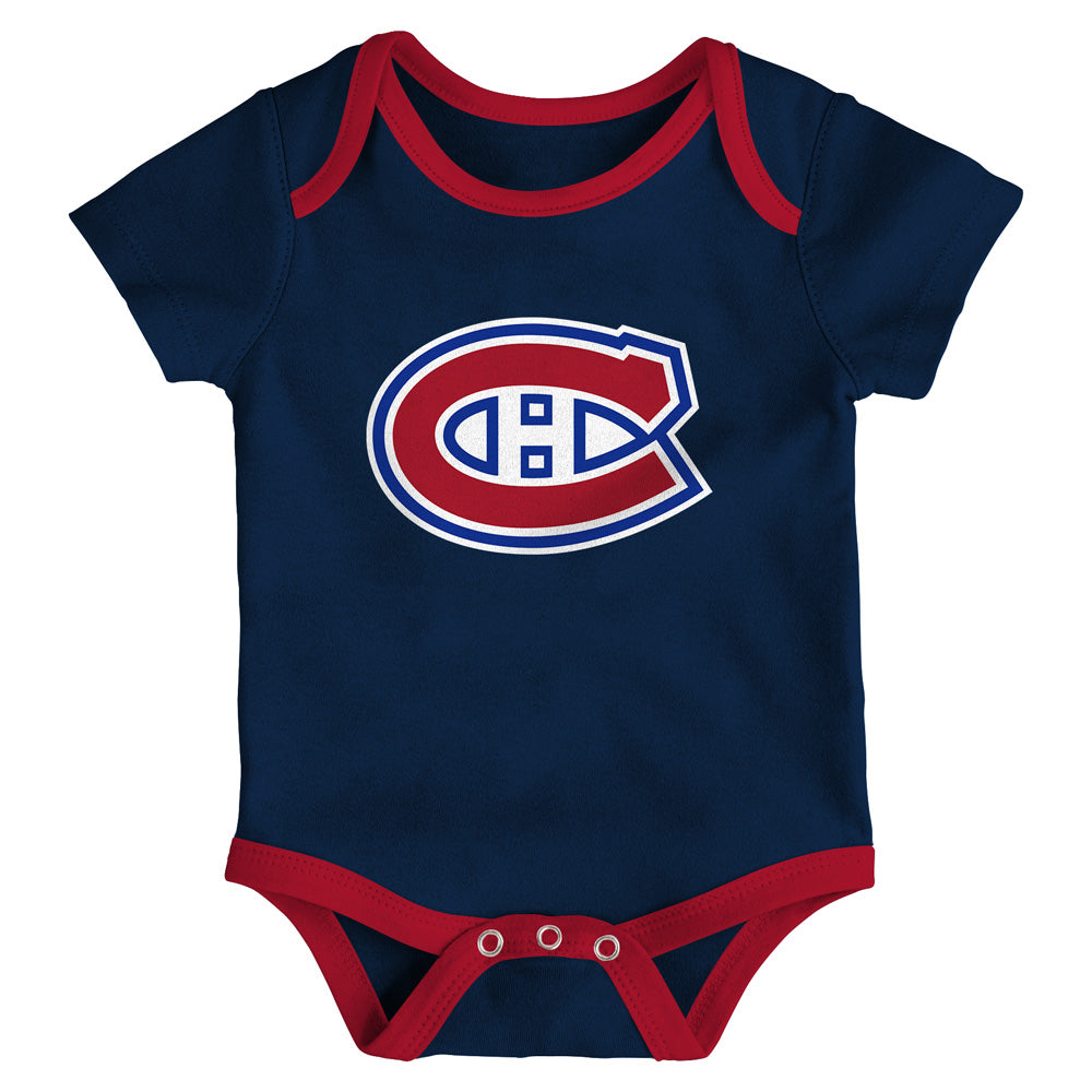 Outerstuff Montreal Canadiens Triple Header Infant Creeper Set - 3 Pack
