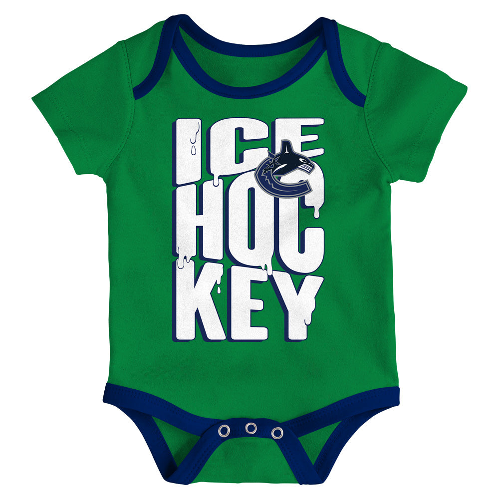 Outerstuff Vancouver Canucks Triple Header Infant Creeper Set - 3 Pack