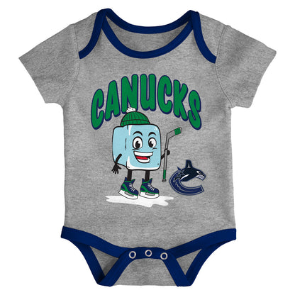 Outerstuff Vancouver Canucks Triple Header Infant Creeper Set - 3 Pack