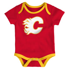 Outerstuff Calgary Flames Triple Header Infant Creeper Set - 3 Pack
