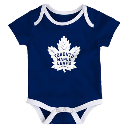 Outerstuff Toronto Maple Leafs Triple Header Infant Creeper Set - 3 Pack