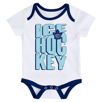 Outerstuff Toronto Maple Leafs Triple Header Infant Creeper Set - 3 Pack
