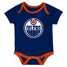 Outerstuff Edmonton Oilers Triple Header Infant Creeper Set - 3 Pack