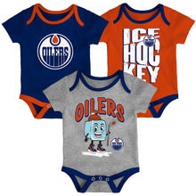 Outerstuff Edmonton Oilers Triple Header Infant Creeper Set - 3 Pack
