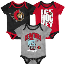 Outerstuff Ottawa Senators Triple Header Infant Creeper Set - 3 Pack