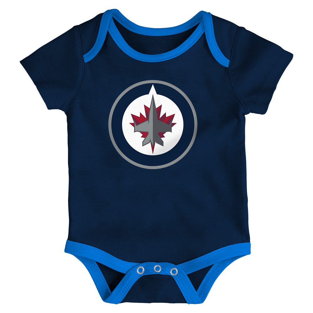 Outerstuff Winnipeg Jets Triple Header Infant Creeper Set - 3 Pack