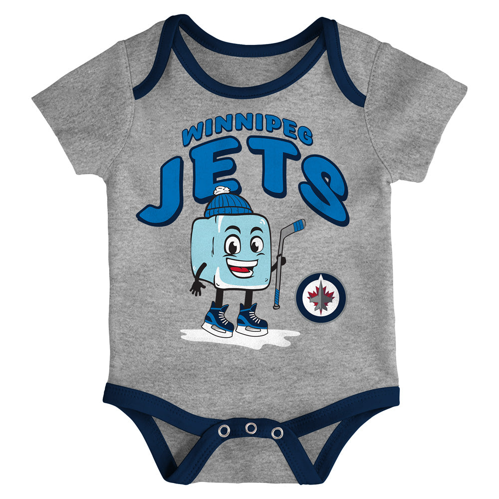 Outerstuff Winnipeg Jets Triple Header Infant Creeper Set - 3 Pack