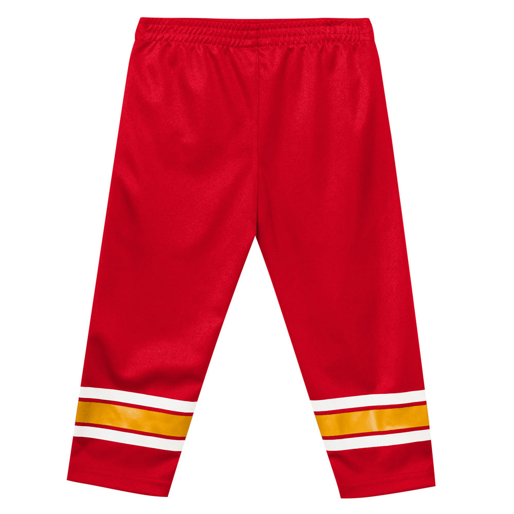 Outerstuff Calgary Flames Denting The Net Infant Shirt & Pants Set