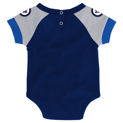 Winnipeg Jets Infant Blocker Creeper Bib Bootie Set