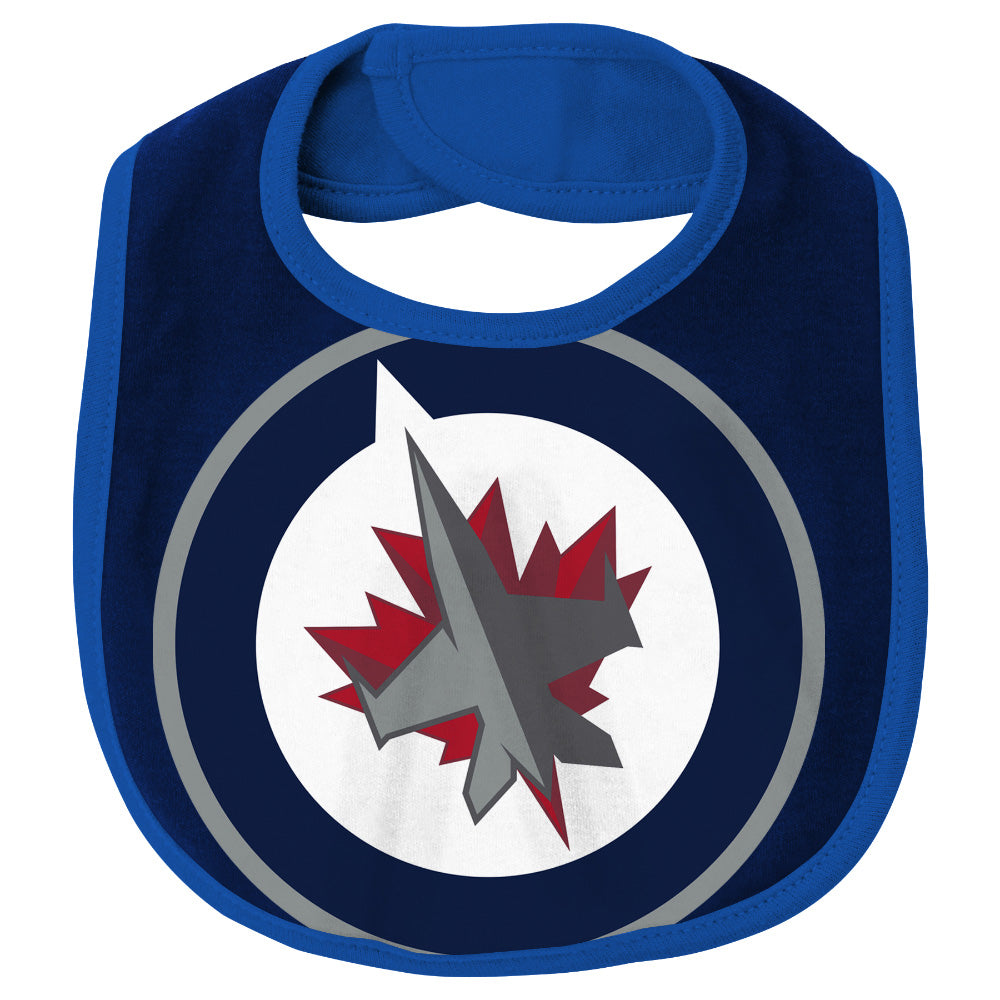 Winnipeg Jets Infant Blocker Creeper Bib Bootie Set