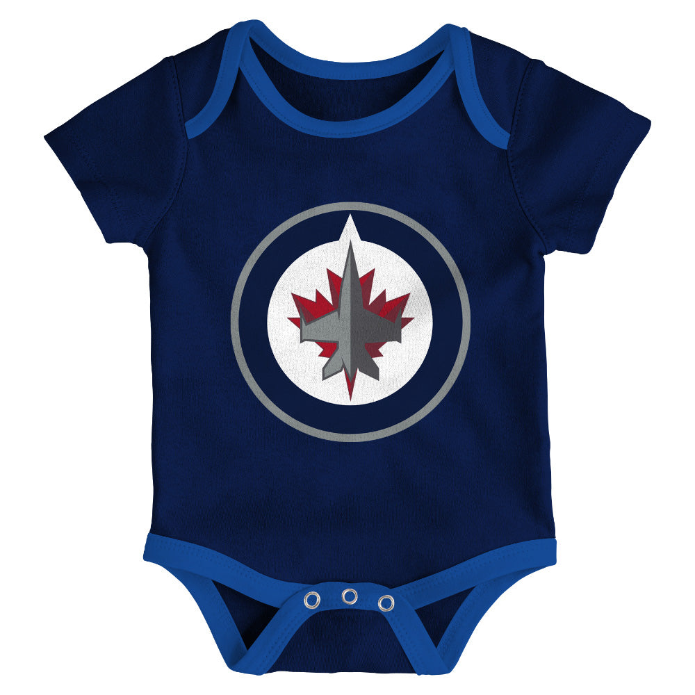 WINNIPEG JETS INFANT 5 ON 3 CREEPER - 3 PACK