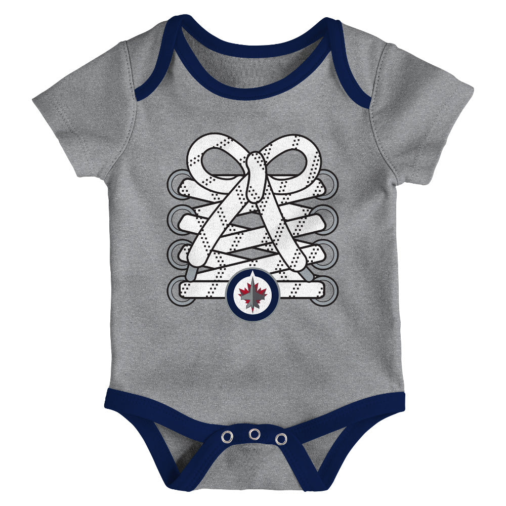 WINNIPEG JETS INFANT 5 ON 3 CREEPER - 3 PACK