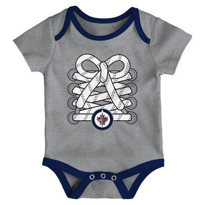 WINNIPEG JETS INFANT 5 ON 3 CREEPER - 3 PACK