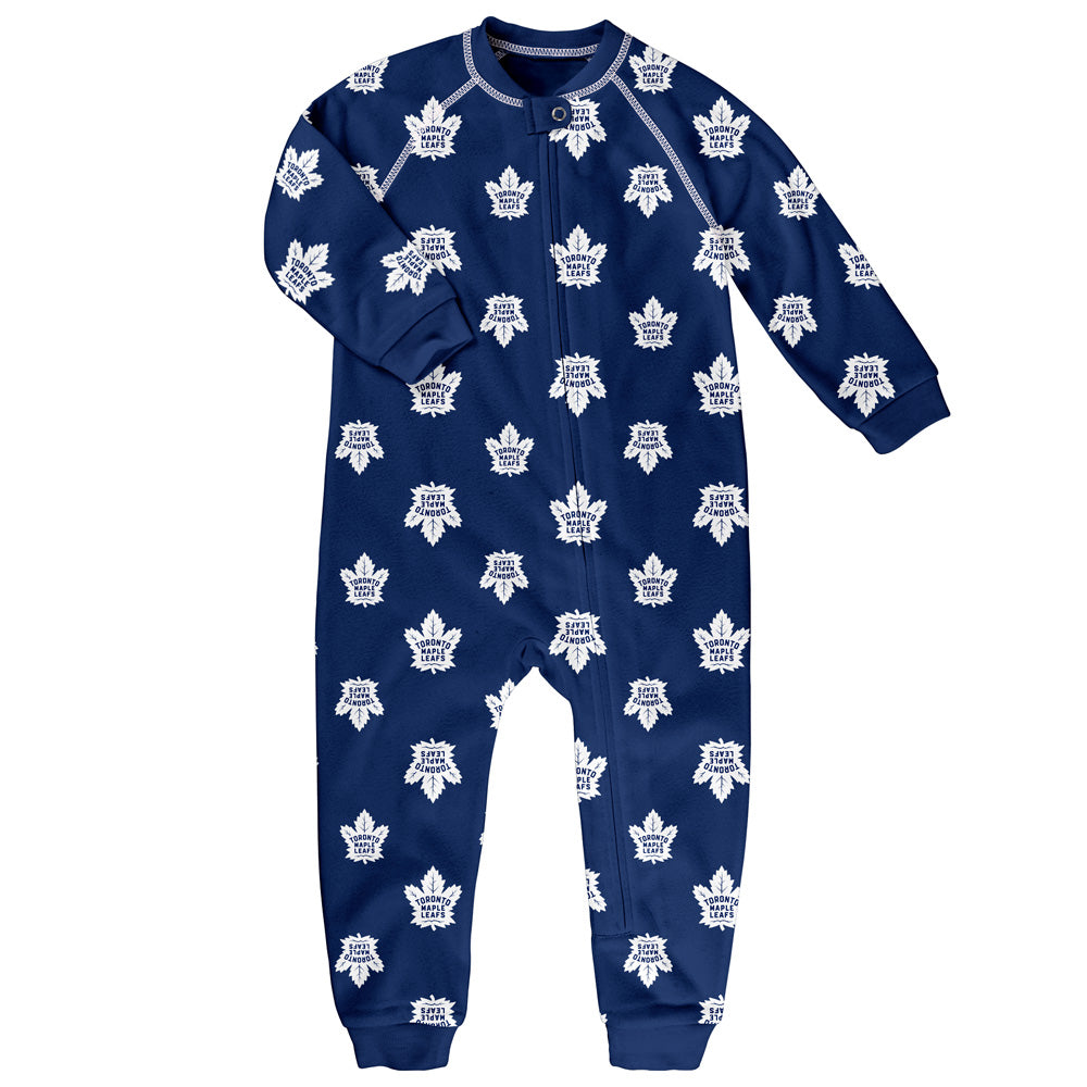 Toronto Maple Leafs Toddler Raglan Zip Coverall