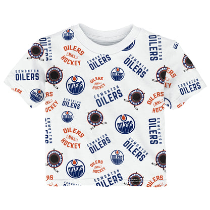 Edmonton Oilers Toddler Run Down Short Sleeve T-Shirt